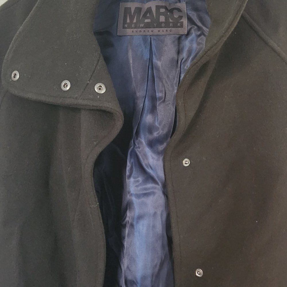 Vintage Womens Andrew Marc New York Wool Pea Coat Size 2